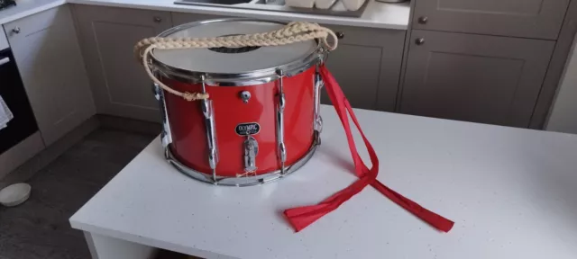 Vintage Premier Olympic Marching Snare Drum - Red - 14" x 10" Circa 1960's Used