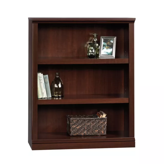 Sauder 412808 3 Shelf Bookcase, Select Cherry Finish