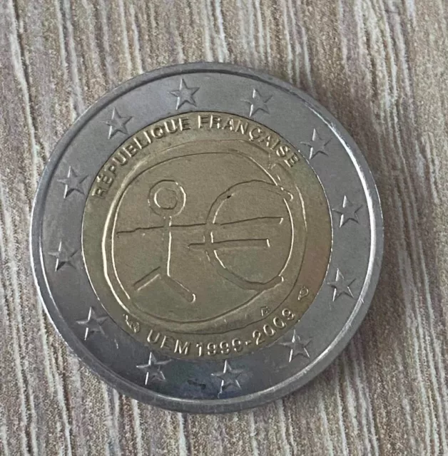 Pièce De 2 Euros République Française UEM 1999 -2009