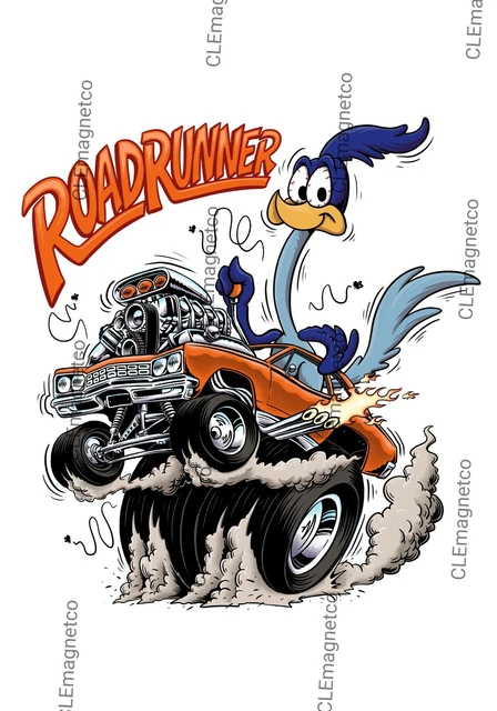 Muscle Car STICKER - Ratfink Style American Made Car Show Rat Fink Road Runner 164801918810