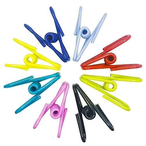 Clips de chip utilitarios - metal recubierto de PVC, 2 pulgadas, colores mixtos (20 piezas)