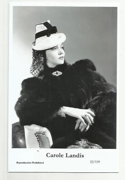 (B1) Carole Landis Swiftsure Photo Postcard (22/159) Filmstar Pin Up Glamor
