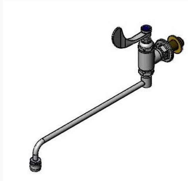 T&S Brass  B-0578-01  Wall Mount Wok/Range  Faucet With Wrist Handle