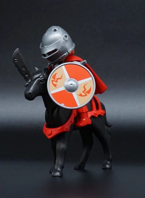 PLAYMOBIL CHEVALIER DE La Licorne + Cheval Avec Carapacon - Moyen Age