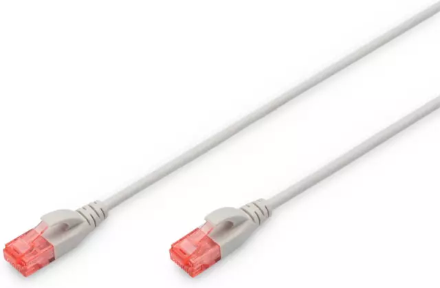 Cable LAN DIGITUS Cat 6-1,5 m - delgado - cable de red RJ45 - UTP sin blindaje -