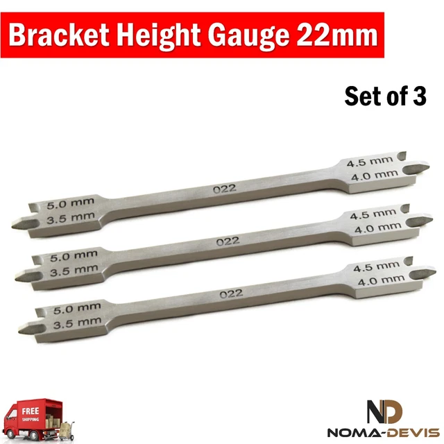 Bracket Height ORTHODONTIC DENTAL BRACKET Height Gauge Folding Positioning Instrument ...