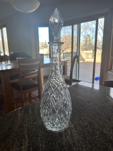 Vintage American Brilliant Period Cut Glass Crystal Wine Decanter