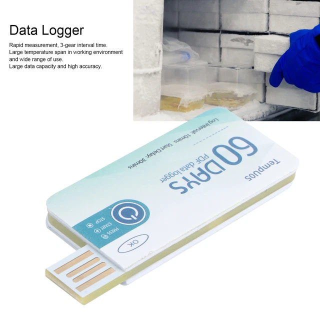 USB Temperatur 60 Tage Datenlogger Aufzeichnungsgert Einweg-Gfl
