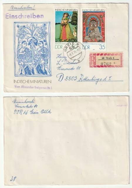 96416 - Mi.Nr. 2419-2420 - FDC, Einschreiben - Greiz 8.5.1979 nach Rothenburg