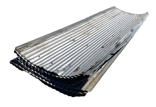 18 Sheets Barn Tin, Corrugated Metal Reclaimed Salvage, 7' Long 252 sq ft A48
