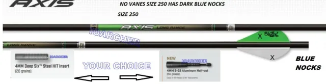 4 MM  AXIS LONG RANGE SHAFTS w/ HALF-OUTS EASTON