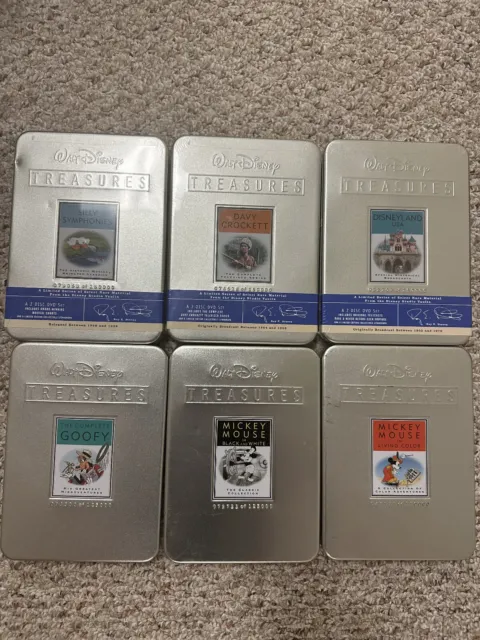 Walt Disney Treasures Collection 6 DVD discs 3 new, 3 opened