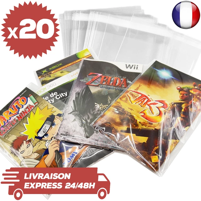 20 Pochettes Refermables Pour Jeux Super Famicom SFC – Transparent – Neuf