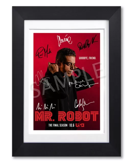 Mr Robot Cast Signed Tv Show Final Series Season Poster Photo Autograph Gift