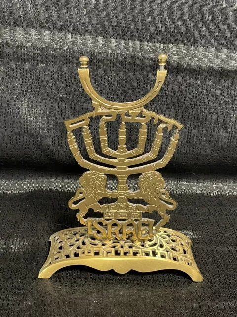 Oppenheim brass menorah Base
