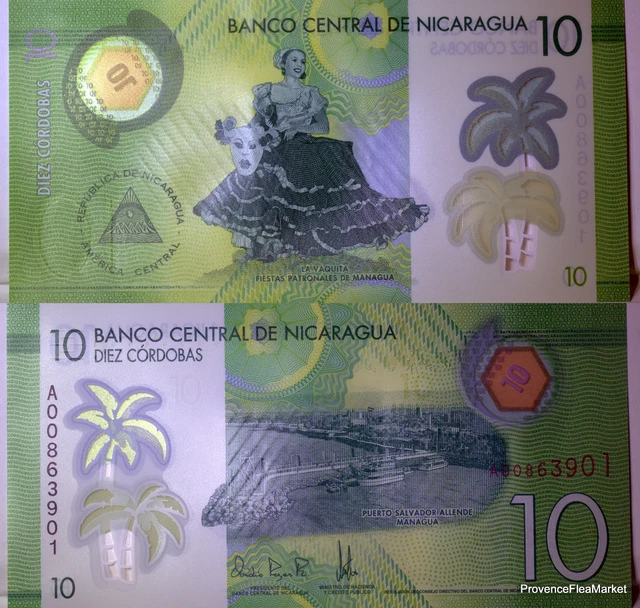 Nicaragua 10 Cordobas Banknote, 2002, UNC - Special Minds Store