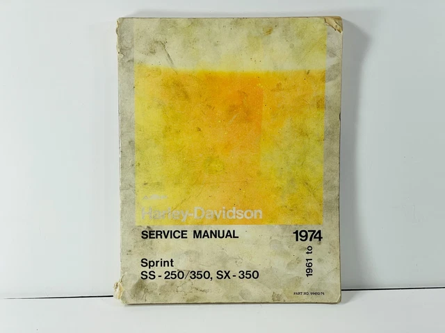 1961-1974 Harley-Davidson Sprint SS - 250/350, SX - 350 Manual - 99492-74