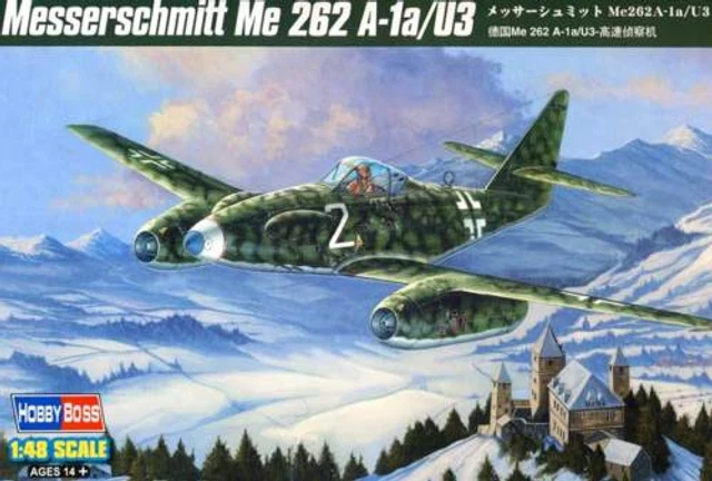 Kit Maquette Hobbyboss Me 262 V056 – Échelle 1:48 – Avion Allemand – À Construire Et Peindre (peinture Non Incluse)