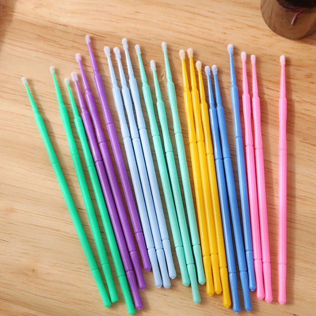 100pcs/pack Bendable Micro Brushes Disposable Microbrush Applicators Eyela Q❤