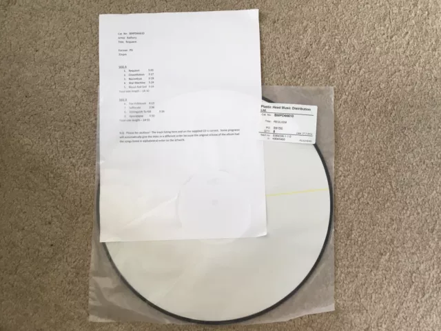 Bathory - Requiem - Test Pressing Vinyl LP (Picture Disc)