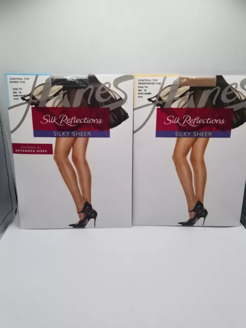 Hanes Silk Reflections Silky Sheer Control Top Hosiery Hosieries 717,718-CD