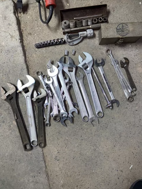 Vtg Craftsman Lot USA Wrenches Metric Standard Combination Box End Assorted Tool