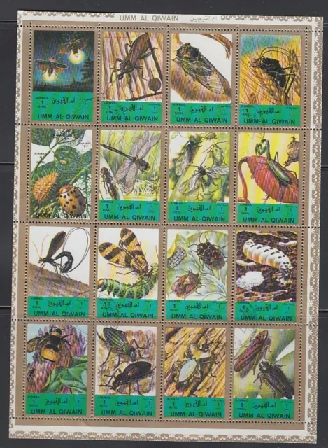 Umm al Qiwain 1972 used Mi.1338/53 A Klbg. Insekten Insects Tiere Animals Fauna