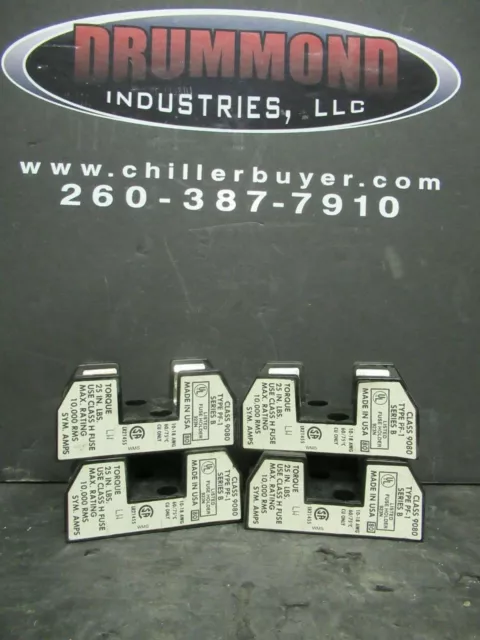 Lot Of 4 Square D Fuse Holder 9080 Pf-1 For 30 Amp 250 V Class H Fuses Only