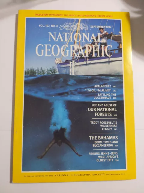 NATIONAL GEOGRAPHIC MAGAZINE September 1982 Vol. 162, No. 3 with map $2 ...