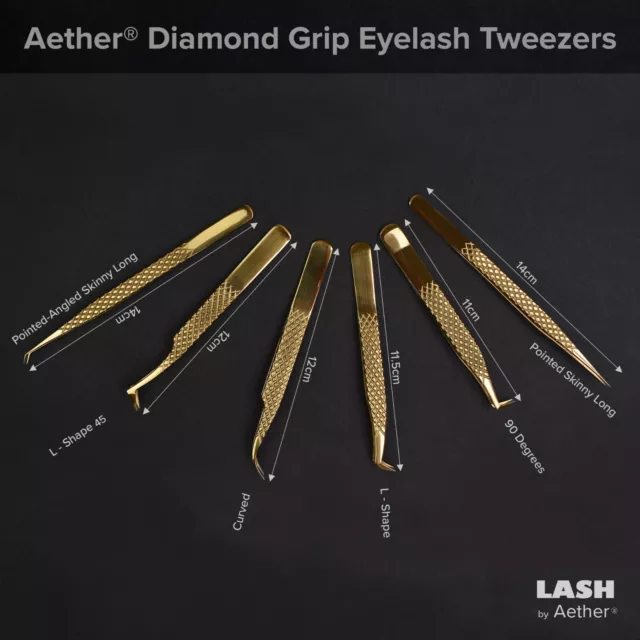Aether® Wimpernverlängerung Volumenisolierung einzelne Pinzette Diamantgriff