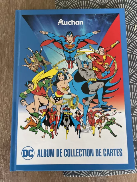 Album auchan DC comics neuf complet Avec Les 90 cartes De Collection