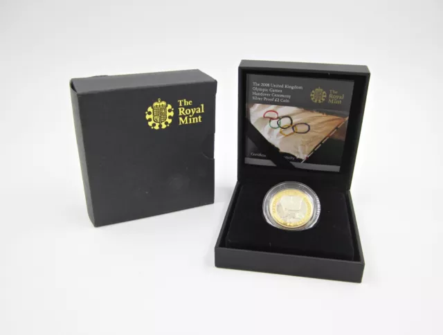 Royal Mint 2008 Olympic Games Handover Silver Proof £2 Two Pound Coin