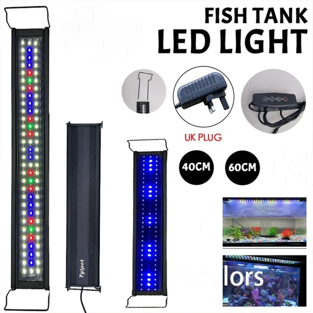 Tanque de peces luz LED plantas lámpara acuario iluminación superior iluminación