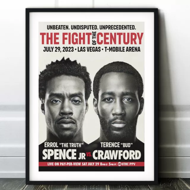 Errol Spence Jr vs. Terence Crawford 2023 Fight Poster | Boxing Wall Art Print