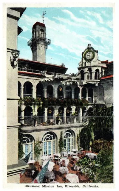 Glenwood Mission Inn Riverside, CA California Hotel Advertising Postcard