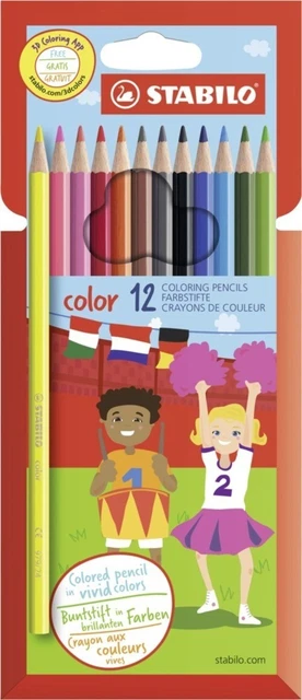 Buntstift - STABILO color - 12er Pack - mit 12 verschiedenen Farben inklusive...
