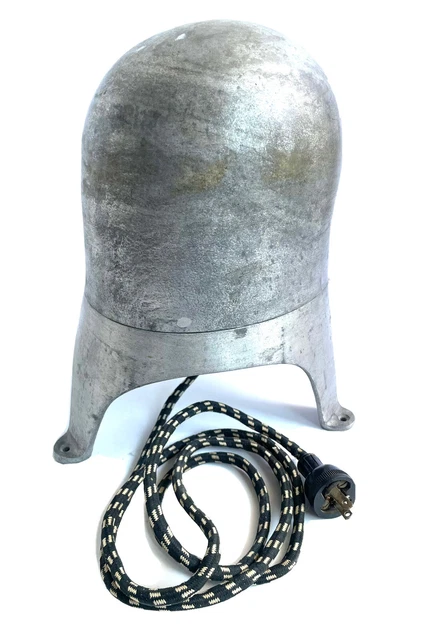 Antique Aluminum Hat Block Mold Form 22” Millinery Heated, WORKING Electric RARE
