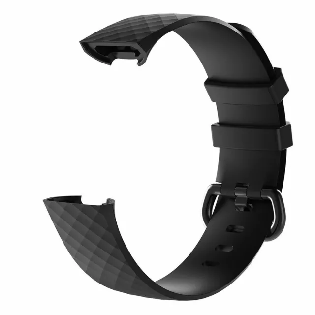 Luxus Silikon Band Riemen Schnalle für Fitbit Charge 3 4 Ersatz