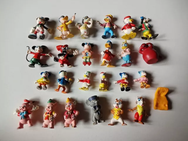 Disney Figuren Micky Mouse, Donald, Goffi, Mini, 3 Kleine Schweinchen Trik Track