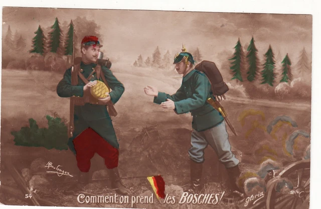 AA57 CPA fantaisie militaire Comment on prend les Bosches! carte Rare