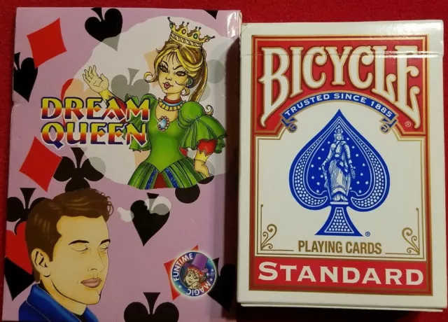 SVENGALI DECK red & Dream Queen ( my favorite queen) 2 Instant Magic Tricks