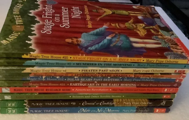 Lot of 10 Magic Tree House Paperback Books Mary Pope Osborne