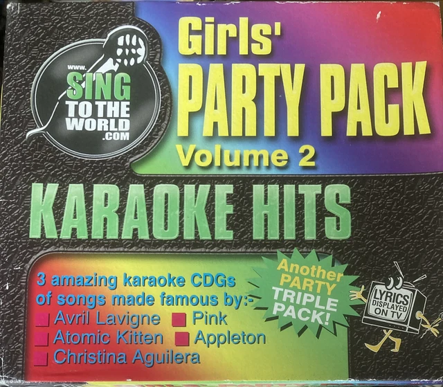 GIRLS PARTY PACK, Vol. 2 Karaoke Hits (3Disc CD, 2005)NEW/SEALED EUR 7