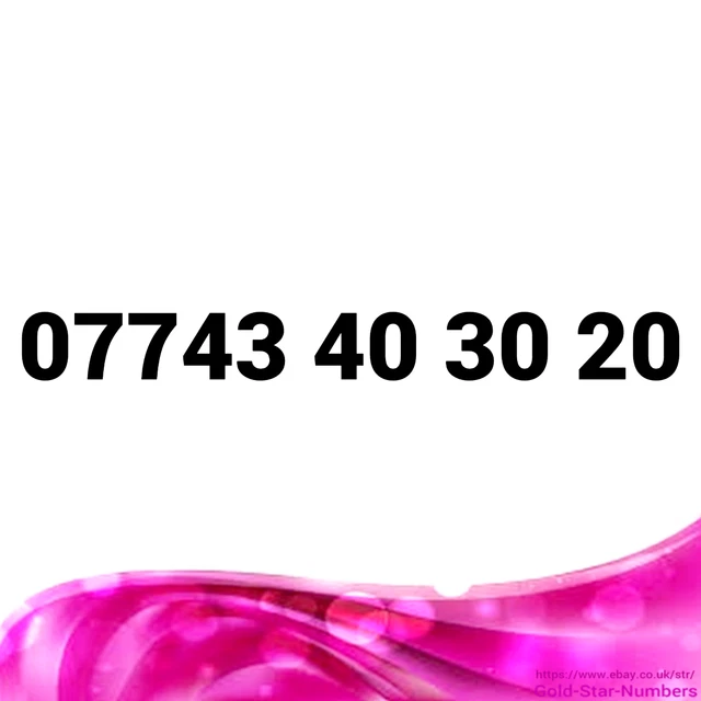 Gold Easy Memorable Mobile Number Platinum Vip Uk Payg Sim Card 07743 40 30 20