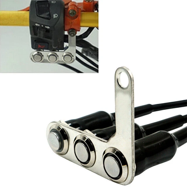 Motorcycle LED Handlebar ON-OFF Switch 3 Buttons For Headlight Horn Turn Signal