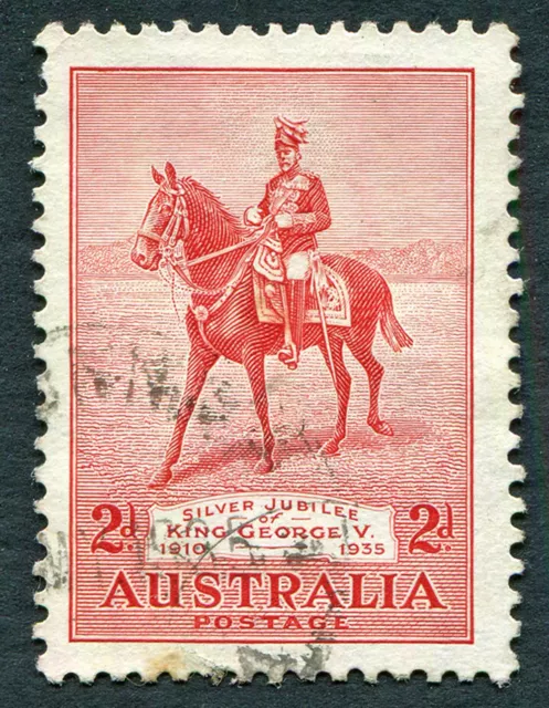 AUSTRALIA 1935 2d scarlet SG156 used NG Silver Jubilee Anzac #B01