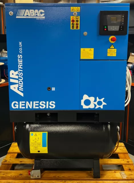 ABAC Genesis 11 Receiver Mounted Rotary Screw Compressor + Dryer! 11Kw, 59Cfm!