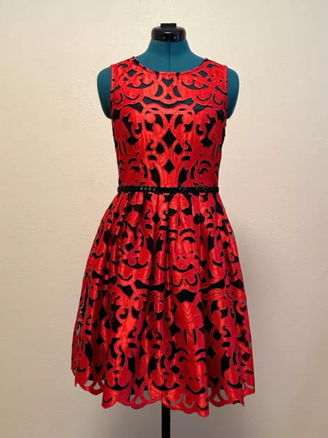 Gorgeous Red  cocktail  A. Drea dress women's size 4 lace formal cocktail