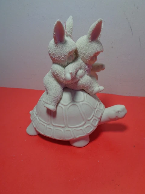 Snow Bunnies Dept 56 "Faster It's Working Were Going" Snowbunnies Figurine W/Box