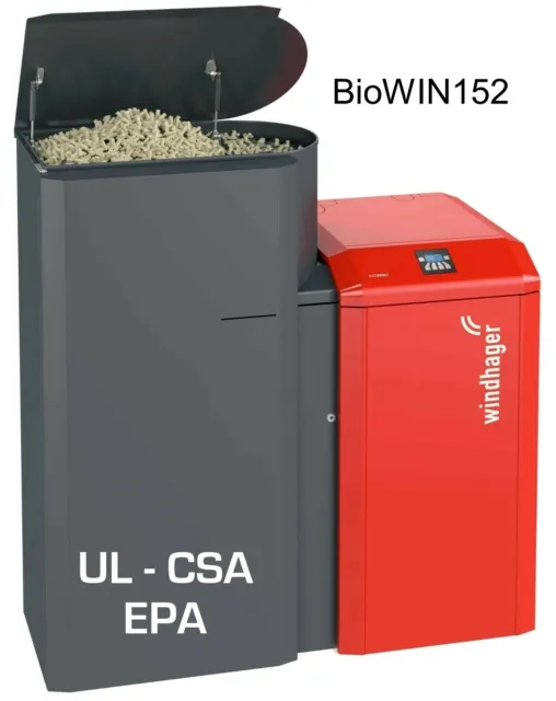 Residential wood pellet boiler BioWIN152,  51,180 BTU/hr - EPA certified